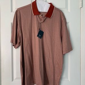 NWT Hickey Freeman Rust/Copper Golf Polo Sz XXL/2XL